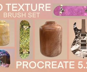 3D Textures Painting Brush Set | Procreate 5.2