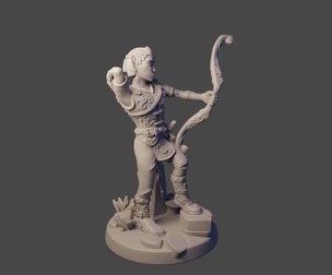 Male elf ranger - level 1 archer