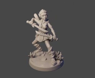 Female elf ranger - level 20 dual swords