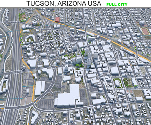 Tucson city Arizona USA 3d model 70km