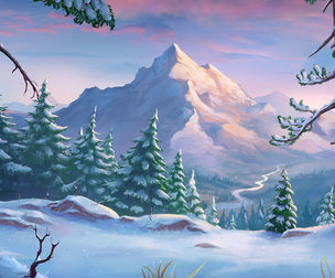 Winter Parallax Landscape