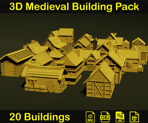 3D Medieval Building Pack