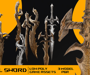 sword skull collection 3 model