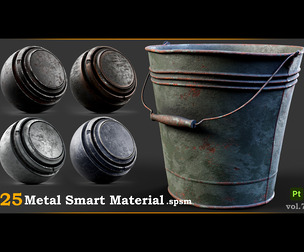 25 Metal Smart Material for Substance 3D Painter