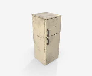 Broken refrigerator (Low Poly)