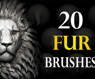 Zbrush + Blender - 20 Stylized Fur VDM Brush