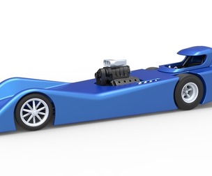 Front engine dragster with shell V6 Scale 1:25