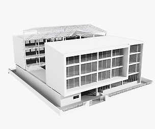 Low rise office building with courtyard
