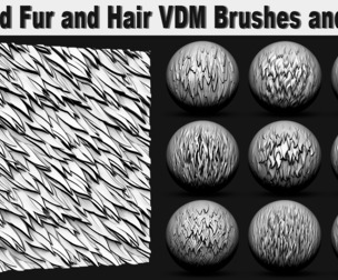 Stylized Fur and Hair VDM Brushes and Noise Vol 2