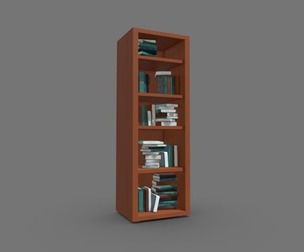 cartoon Closet with books