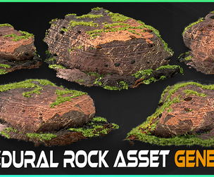 Procedural Rock Cliff Asset Generator For Blende