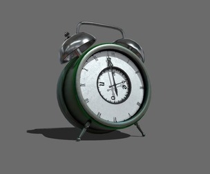 Cartoon Animated  Alarm clock