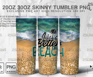 20oz Sea Gold Glitter Skinny Tumbler