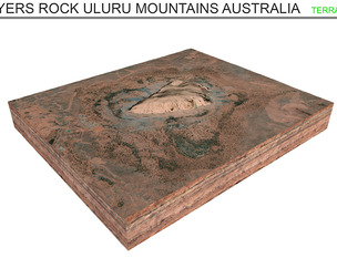 Ayers Rock Uluru Mountains Australia Terrain