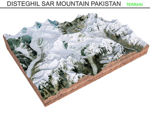 Disteghil Sar Mountain Pakistan Terrain 3d model