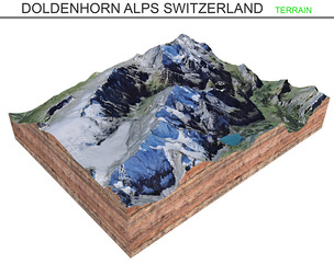 Doldenhorn Alps Switzerland Terrain 3d model