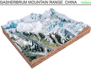 Gasherbrum Mountain Range Pakistan China Terrain