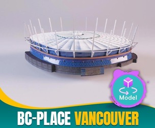 BC Place Vancouver - Low-Poly Stadium 3D Model