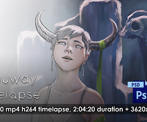 Ko-fi Demon Tier Term 2 - Amuway Timelapse + PSD