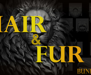 Zbrush + Blender Stylized Hair and Fur 80 Brushes