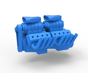 Engine 2 V8 Scale 1:25