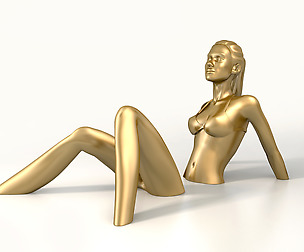 Sunbath Girl Sculpture