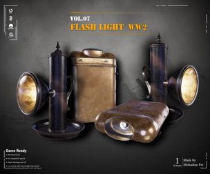 Military Flashlight ww2 - VOL07 (Game Ready)