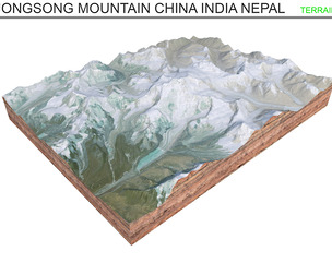 Jongsong Mountain China India Nepal Terrain