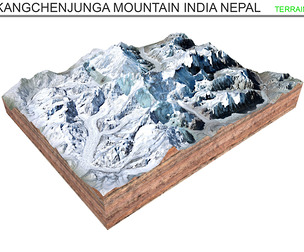 Kangchenjunga Mountain India Nepal Terrain