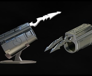 Predator Gauntlet Forearm Right File STL-OBJ