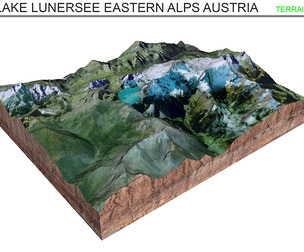 Lake Lunersee Eastern Alps Austria Pearl Terrain