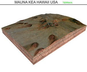 Mauna Kea Hawaii USA Terrain 3d model