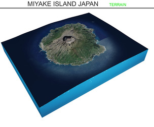 Miyake Island Japan Terrain 3d model