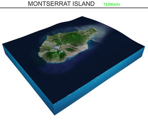 Montserrat Island Terrain 3d model