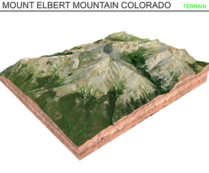 Mount Elbert Mountain Colorado USA Terrain