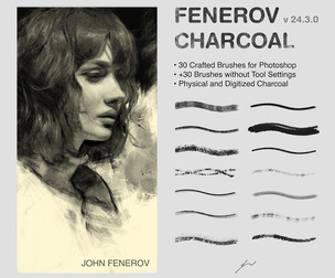Charcoal Brushes for Photoshop