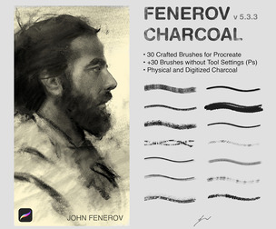 Charcoal Brushes for Procreate