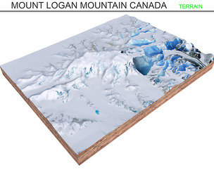 Mount Logan Mountain Canada Terrain 3d model