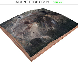 Mount Teide Spain Terrain 3d model