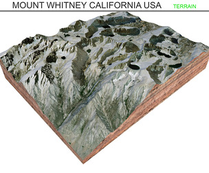 Mount Whitney California USA Terrain 3d model