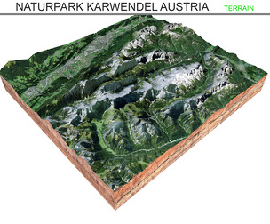 Naturpark Karwendel Austria Terrain 3d model