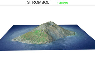 Stromboli Terrain 3d model