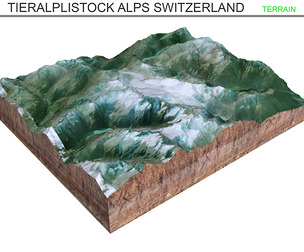 Tieralplistock Alps Switzerland Terrain 3d model