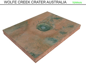 Wolfe Creek Crater Australia Terrain 3d model