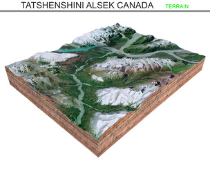 Tatshenshini Alsek Canada Terrain 3d model