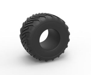 Monster Jam tire 23 Scale 1:25