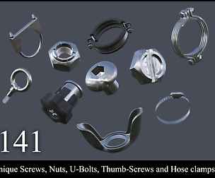 Collection of screws nuts and bolts