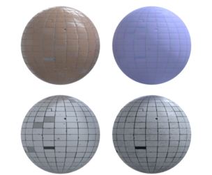 Beige cracked tiles
