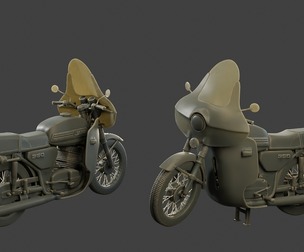 CzechSlovak Communist Police JAWA 350 Motorbike
