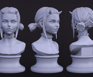 Demon girl bust